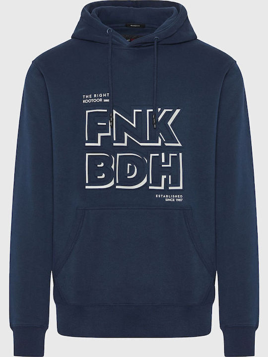 Sweatshirt with Hood Navy Blue