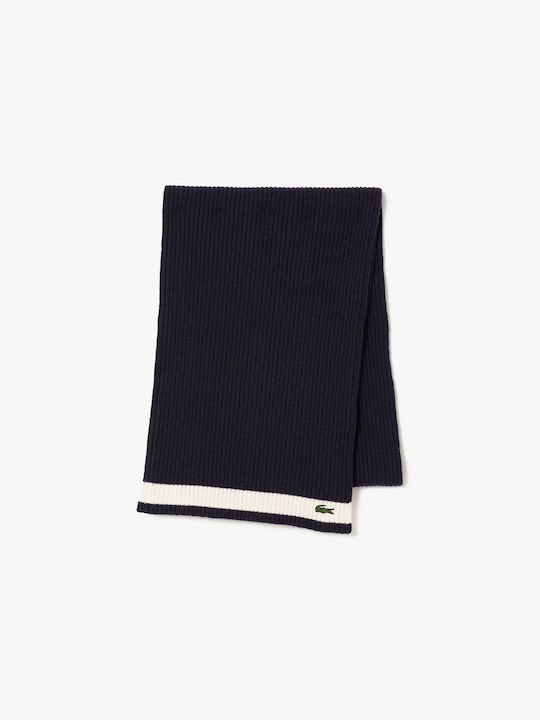 Lacoste Men's Wool Scarf Navy Blue