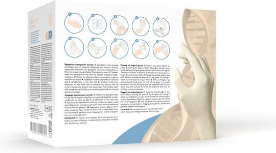 Soft Care Surgical Χειρουργικά Γάντια Λάτεξ Με Πούδρα σε Λευκό Χρώμα 2τμχ