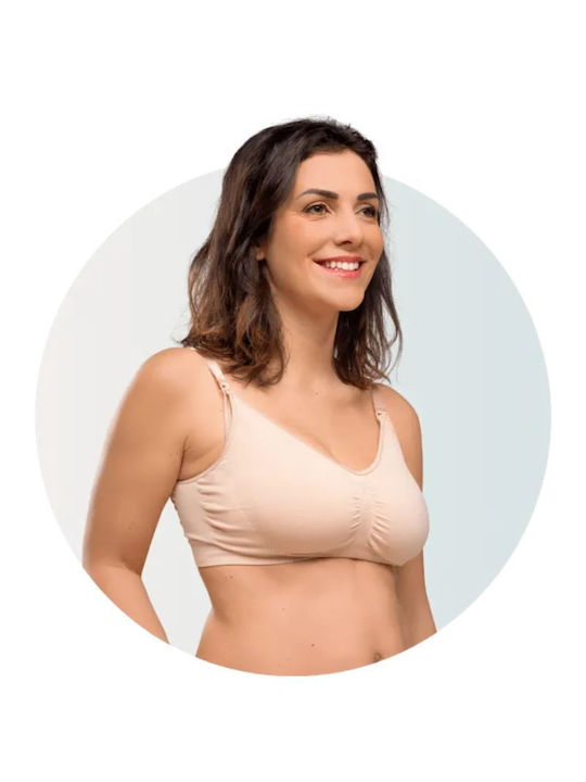Carriwell Original Maternity & Nursing Bra with Clips Honey