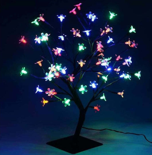 Copac cu Flori de Cireș 36 Lumini LED 40cm Înălțime Lumină Caldă Rece Alb Multicolor