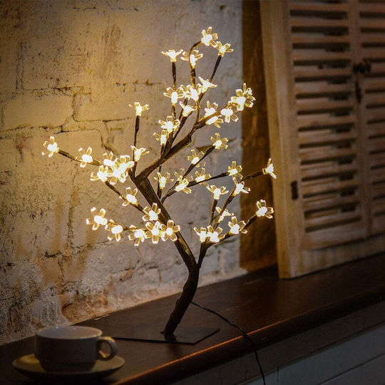 Cireș Decorativ cu 36 de Lămpi LED, Înălțime 40cm, Lumină Caldă Rece Alb Multicolor