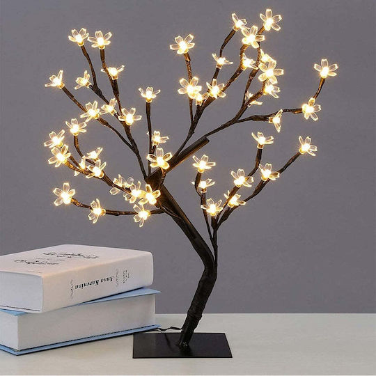 Copac cu Flori de Cireș 36 Lumini LED 40cm Înălțime Lumină Caldă Rece Alb Multicolor