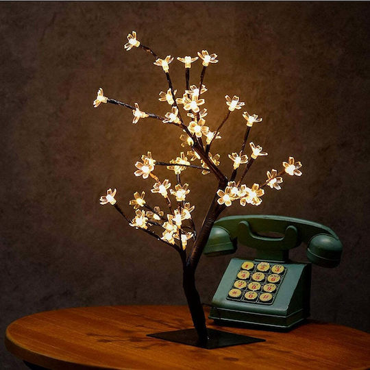 Cireș Decorativ cu 36 de Lămpi LED, Înălțime 40cm, Lumină Caldă Rece Alb Multicolor
