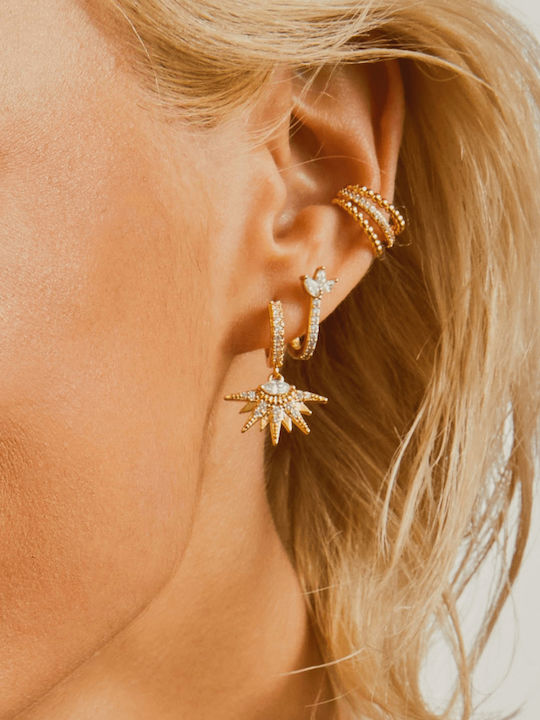 Mya-Bay Silver Gold Plated Earrings Mya-Bay Silver Gold Plated Earrings