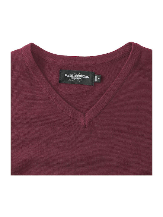 Russell Europe Ανδρική Διαφημιστική Μπλούζα Αμάνικη Cranberry Marl