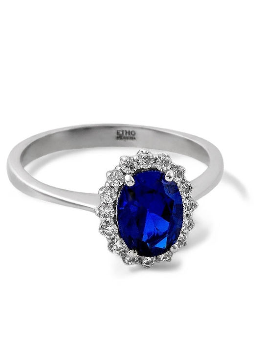 Etho Messina Ring with Diamond made of White gold 14K