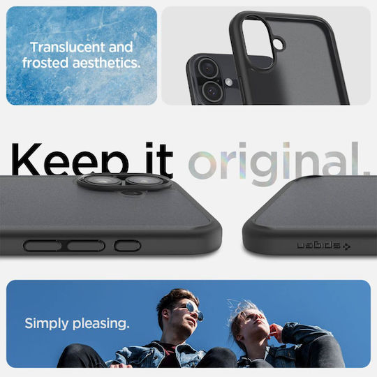 Spigen Ultra Hybrid Back Cover Plastic 2mm Frost Black (iPhone 16)