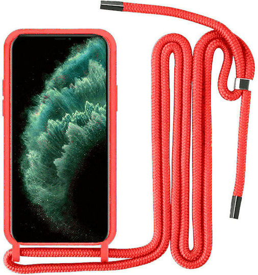 Back Cover Silicone with Strap Red (Xiaomi Redmi 13C 5G)