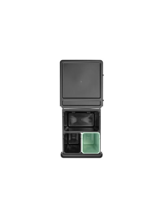 Brabantia Brabantia Mülleimer Sort & Go Kunststoff Dunkelgrau & Jadegrün 40,4x39,6x48,1cm