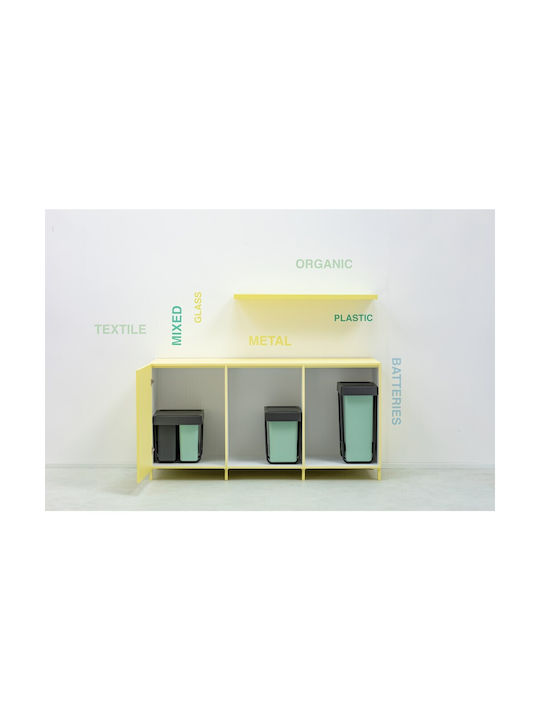 Brabantia Brabantia Mülleimer Sort & Go Kunststoff Dunkelgrau & Jadegrün 40,4x39,6x48,1cm