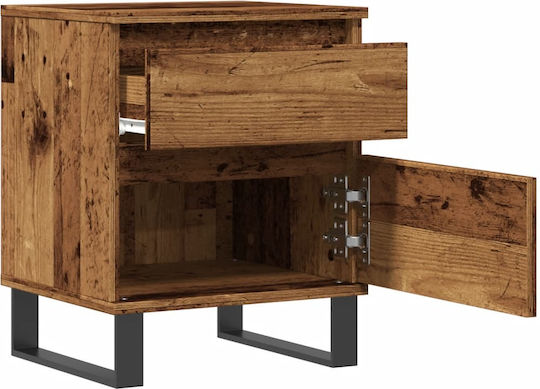 Noptiere Metalice Old wood 2buc 40x35x50cm