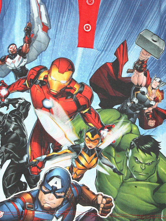 Marvel Παιδική Πιτζάμα Χειμωνιάτικη κόκκινο