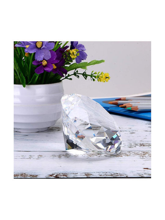 Kristall Funkelnder Diamant 100 mm Diamant Edelstein Briefbeschwerer Hochzeit Büro Wohnkultur Transparent 5281