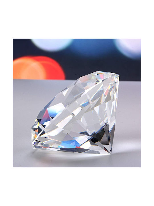 Kristall Funkelnder Diamant 100 mm Diamant Edelstein Briefbeschwerer Hochzeit Büro Wohnkultur Transparent 5281