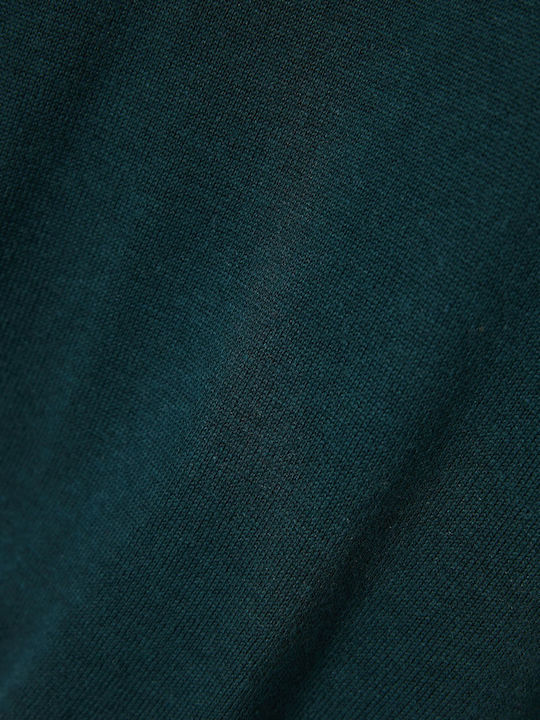 Women's Long Sleeve Sweater Cotton Turtleneck Green
