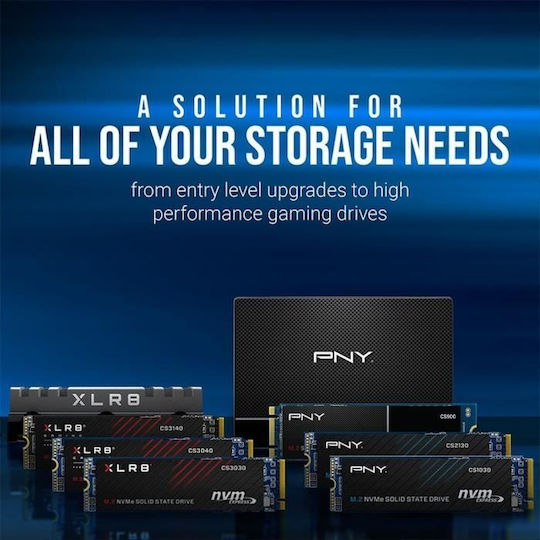 PNY CS1030 SSD 500GB τύπου M.2 με σύνδεση PCI Express 3.0 M280CS1030-500-RB Bulk