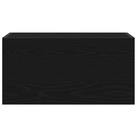 vidaXL Ντουλάπι Μπάνιου 60x25x30cm Μαύρο