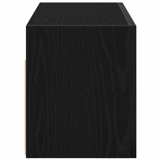 vidaXL Ντουλάπι Μπάνιου 60x25x30cm Μαύρο
