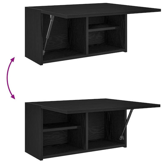 vidaXL Ντουλάπι Μπάνιου 60x25x30cm Μαύρο