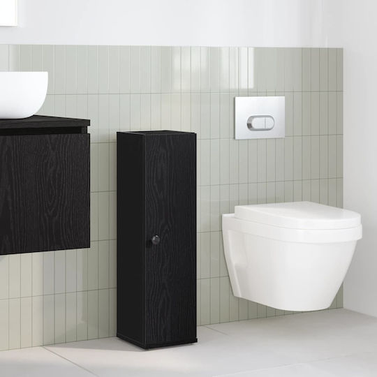 vidaXL Badezimmerschrank B20.5xT22xH72cm Schwarz