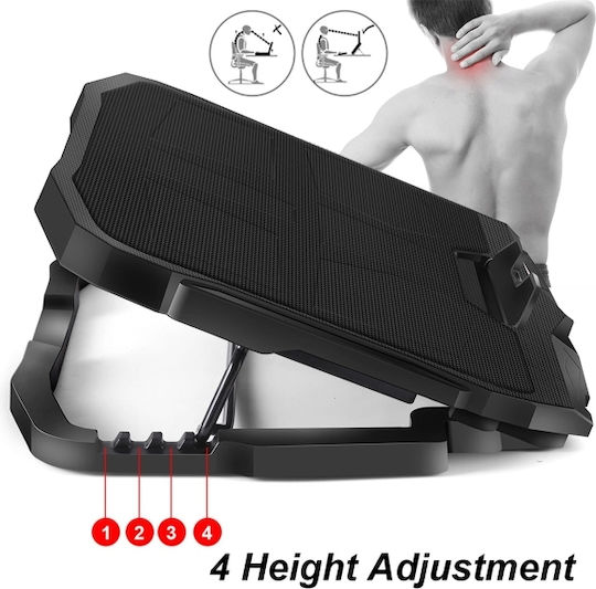 Platinet Cooling Pad για Laptop έως 15.6" με 4 Ανεμιστήρες και Φωτισμό (EPFPLCP4FB)