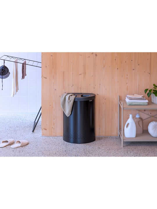Brabantia Wäschekorb Kunststoff 55lt mit Deckel Schwarze