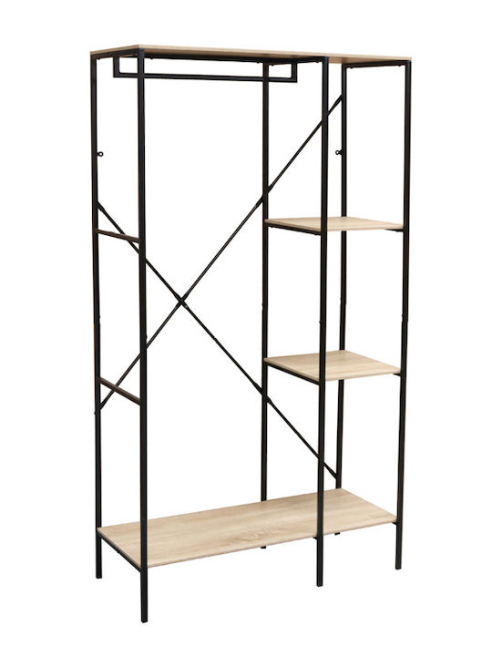 Liberta Floor Garment Rack made of Wood White 90x40x90cm