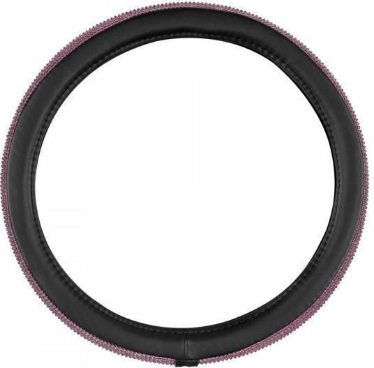 Lampa Car Steering Wheel Cover with Diameter 37-39cm made of Leatherette Pink