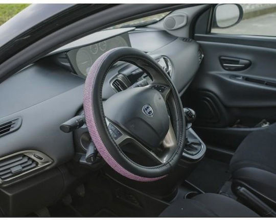 Lampa Car Steering Wheel Cover with Diameter 37-39cm made of Leatherette Pink