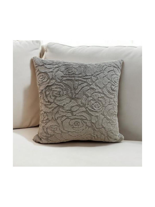 Linea Home Decorative Pillow Case Rossa from Fur Mocha 45x45cm.