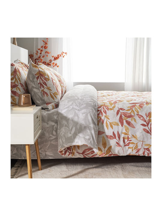 Vesta Home Bettwäsche-Set Überdoppel mit Gummiband 160x200+40cm. Aspa Gray 4Stück