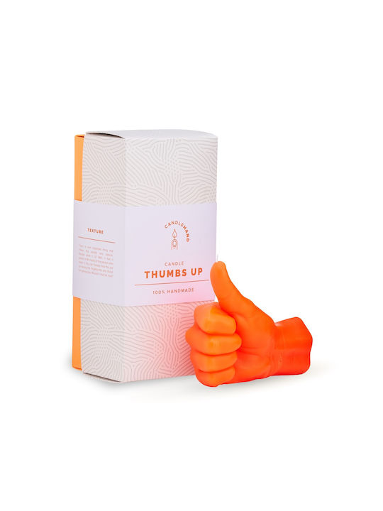Candlehand Daumen Hoch Leuchtend Orange 380g Gestenkerze