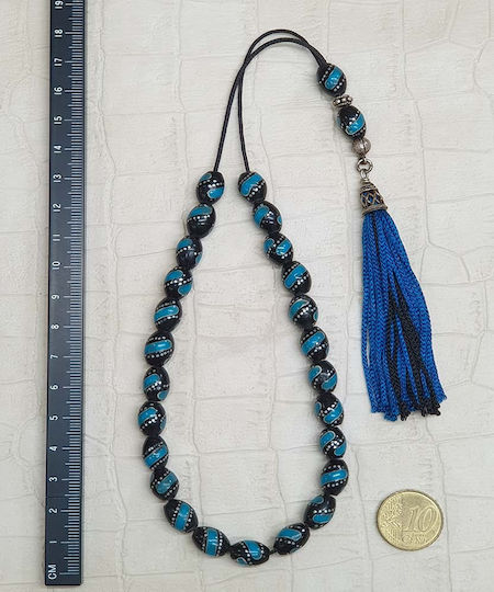 Roloi Komboloi Ebony Worry Beads Multicolour 34cm
