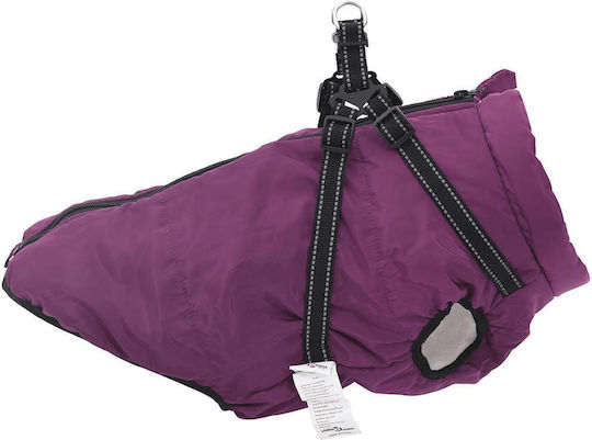 vidaXL Purple Fleece / Waterproof Dog Coat