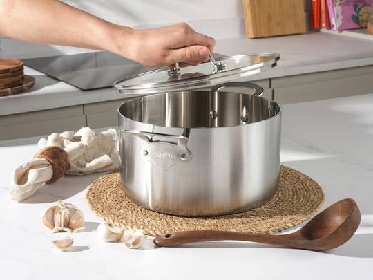 Mauviel 1830 Mauviel Pot Deep Stainless Steel Pot 5.7lt / 24cm