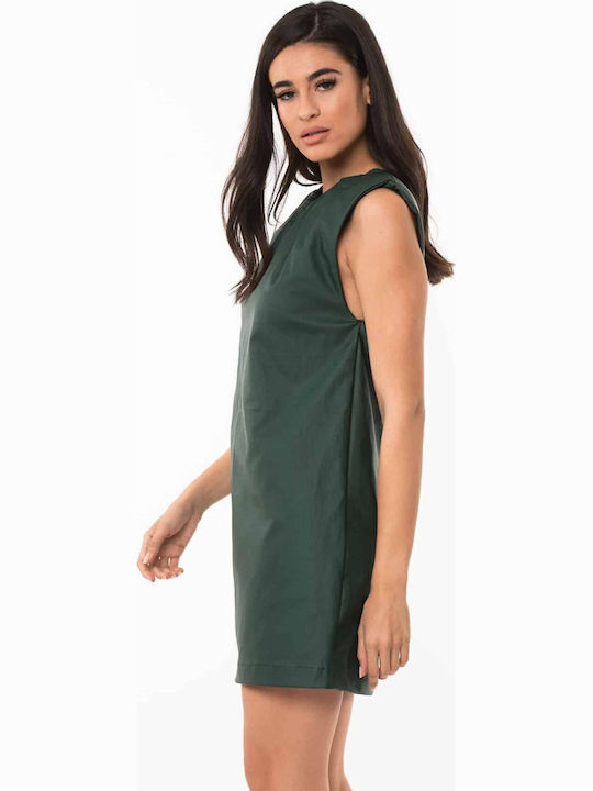 Sommer Mini Leder Kleid Grün