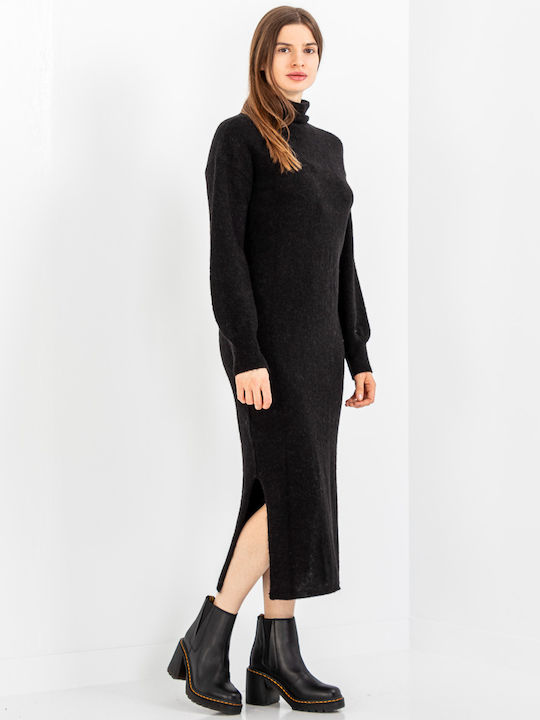 Midi Φόρεμα Πλεκτό Black