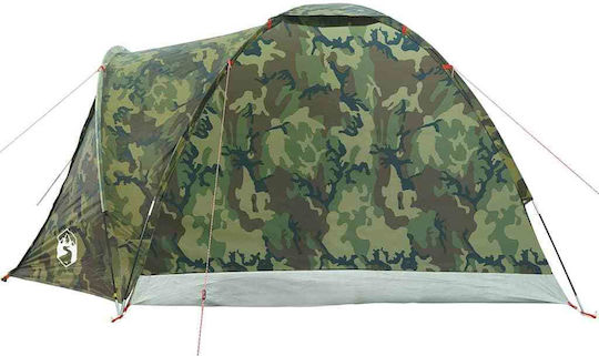 vidaXL Къмпинг сцена Igloo Зелена за 2 човека