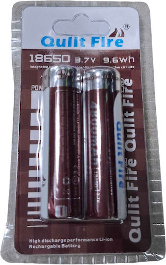Rechargeable Battery 18650 Li-ion 3.7V 2pcs