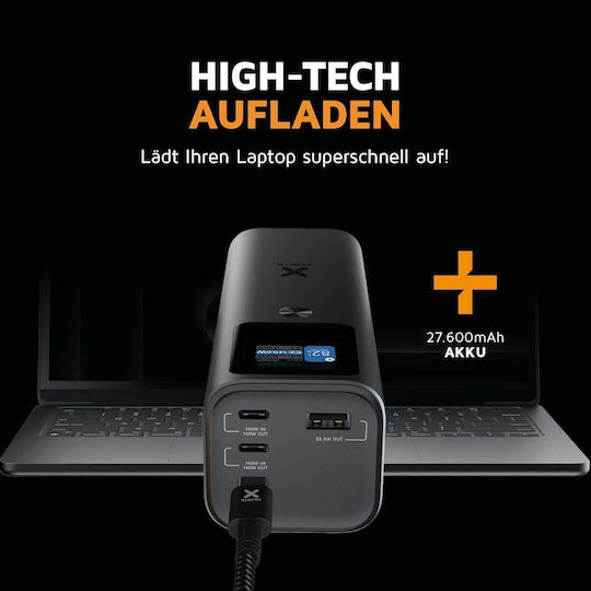 Xtorm Nova Ultra Power Bank 27600mAh 140W με Θύρα USB-A και 2 Θύρες USB-C Power Delivery / Quick Charge 3.0 Γκρι