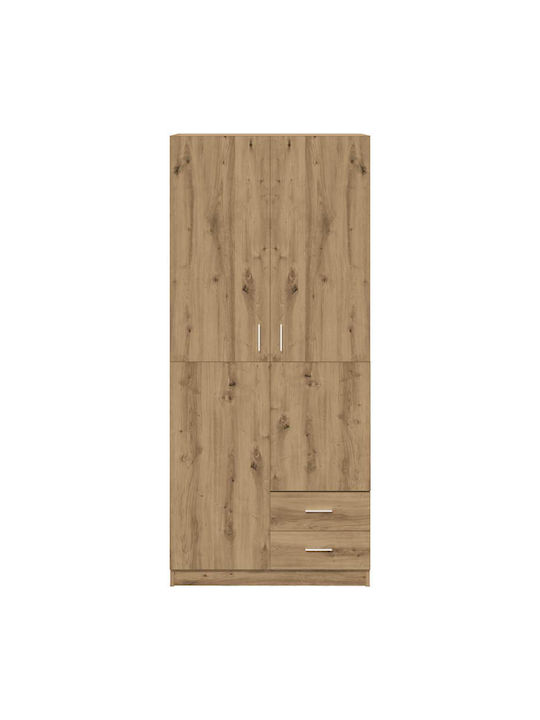 Δίφυλλη Ντουλάπα Oak Ar 80x52x180cm