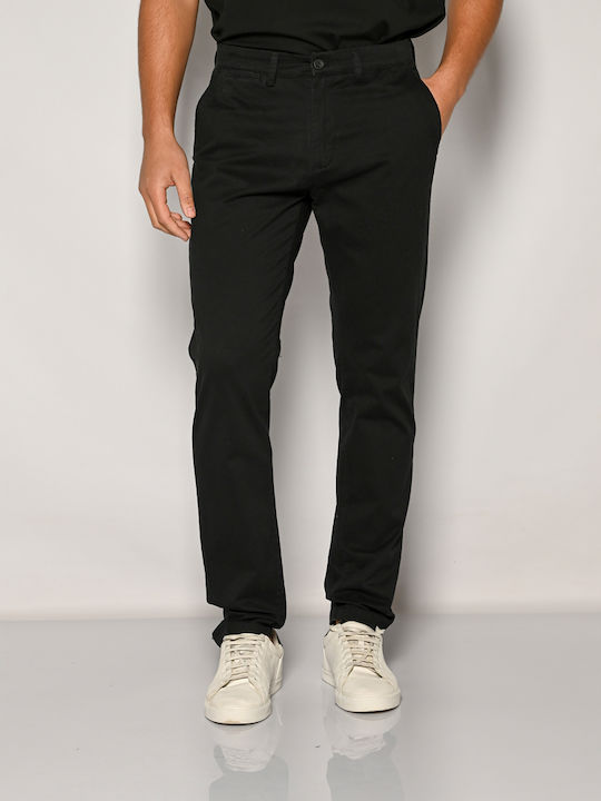 Camaro Trousers Chino in Slim Fit Black