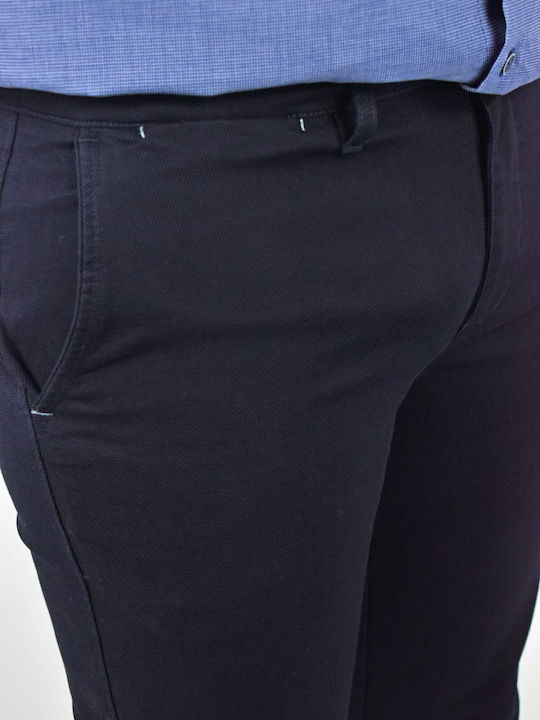 Pantaloni Bărbați Chino Slim Fit Albastru Închis