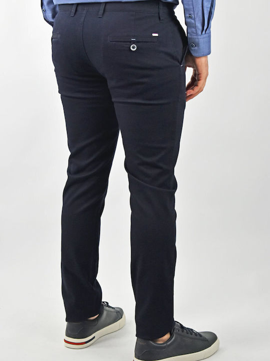 Pantaloni Bărbați Chino Slim Fit Albastru Închis