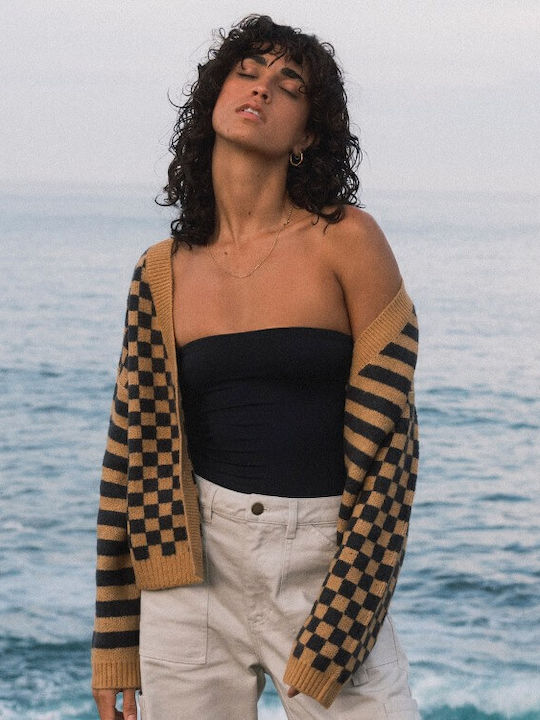 Check Ya Cardigan Jachetă de damă tricotată Brown/black