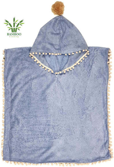 Designer's Cat Baby Poncho-Bademantel Kapuzen Light Blue
