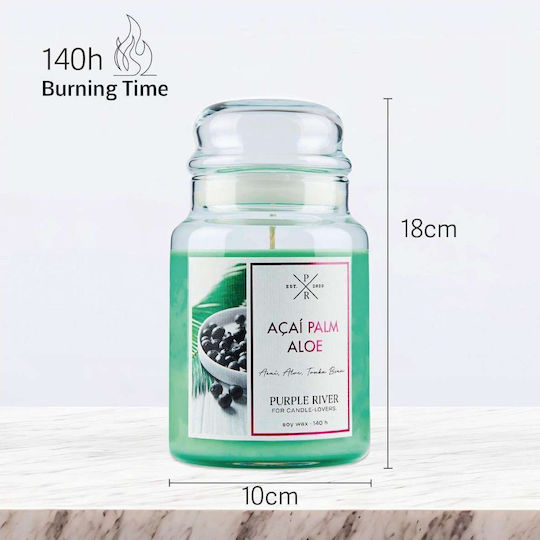 Purple River Lumânare Aromatică din Soia în Borcan Verde 623gr