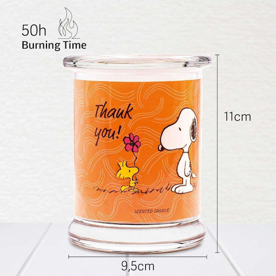 Peanuts Snoopy and Woodstock Thank You Ароматична Свещ в Бял Буркан Peanuts Snoopy and Woodstock Thank You Ароматична Свещ в Бял Буркан
