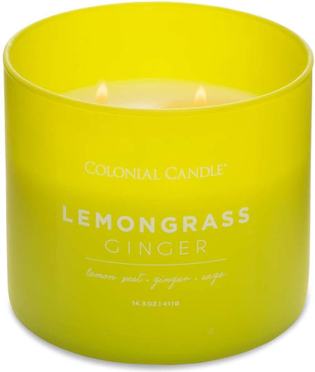Κερί Αρωματικό 3 Φυτίλια Γυάλινο Δοχείο Lemongrass Ginger 411 Γραμ Pop Color Κερί Αρωματικό 3 Φυτίλια Γυάλινο Δοχείο Lemongrass Ginger 411 Γραμ Pop Color